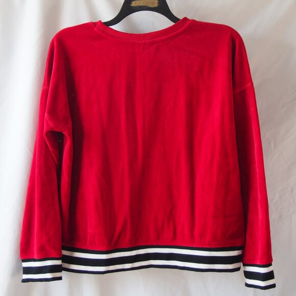 DKNY Womens Sport Boxy Fit/Velour/Long Sleeve Raised Logo Sweatshirt Size L - Picture 4 of 16